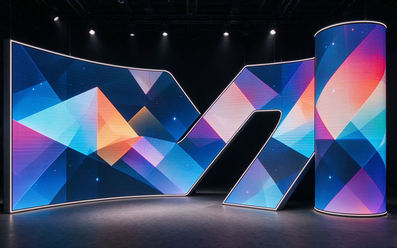 Case of custom-made LED screen with creative design